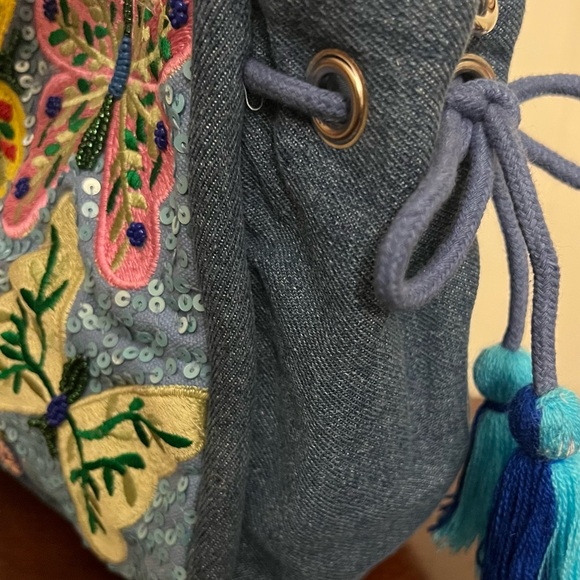 America and Beyond Azure BUTTERFLY BALLET handheld bag colorful - Picture 6 of 11